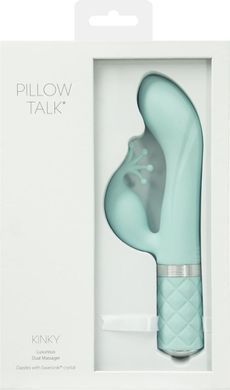 Розкішний вібратор-кролик Pillow Talk - Kinky Teal із кристалом Сваровскі, потужний Feromon 1259127543 фото