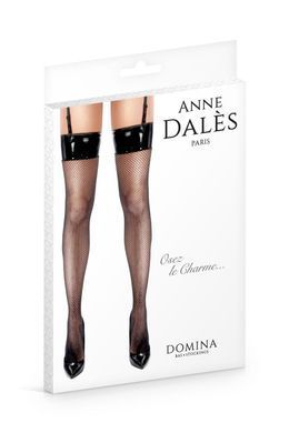 Панчохи сітка з вініловим верхом Anne De Ales Domina T2 2 Чорний (SO4054) Feromon 1331529816 фото