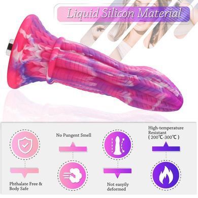 Фаллоимитатор для секс-машин Hismith 10.3&Prime; Silicone Monster Dildo Series, KlicLok и присоска 1655638807 фото