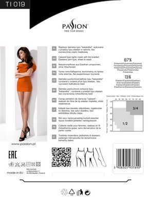Колготки в сіточку без виділених трусиків Passion TI019 nero 1/2 (fishnet) типу Кабаретка Feromon 1259123817 фото