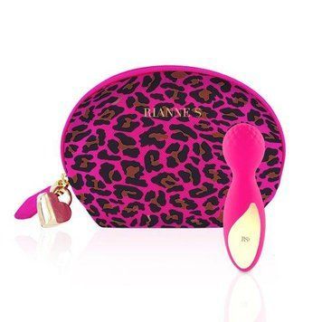 Міні-вібромасажер RIANNE S - Lovely Leopard Mini Wand Pink Feromon 1302963585 фото