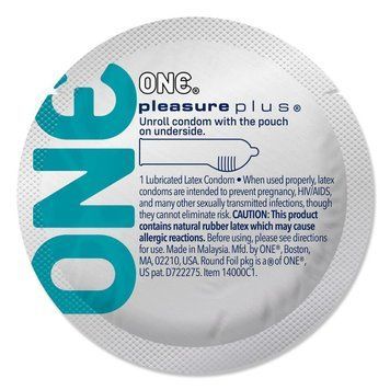 Презерватив ONE Pleasure Plus, 1 шт, с ребристым участком на конце, со смазкой 2338479773 фото