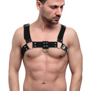Мужская портупея на грудь Feral Feelings - Bulldog Harness Black 2077728612 фото