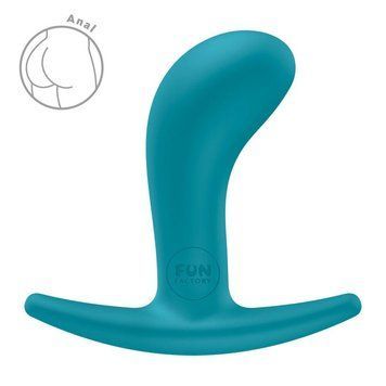 Анальная пробка Fun Factory BOOTIE S Aquamarine, диаметр 2,8 см, тонкий ограничитель 2997044624 фото
