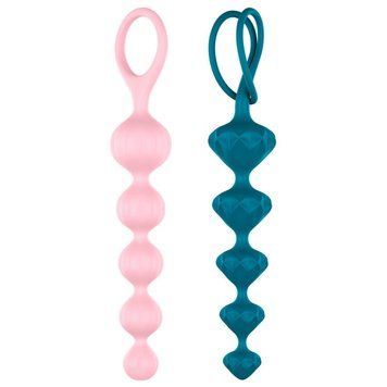 Набор анальных бус Satisfyer Beads Colored, силикон , макс. диаметр 3,3см и 3,5см Feromon 1259135819 фото