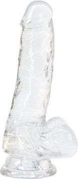 Фалоїмітатор ADDICTION &mdash; Crystal Clear Dildo with Balls &mdash; 7" 1629441766 фото