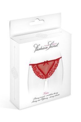 Трусики-стрінги із перлиною ниткою Fashion Secret KATIA Red Feromon 1259133913 фото