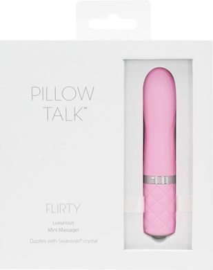 Роскошный вибратор PILLOW TALK - Flirty Pink с кристаллом Swarovski, гибкая головка 1259127548 фото