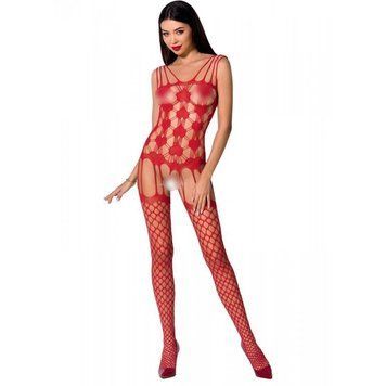Бодістокінг Passion BS067 red, комбінезон, імітація панчох та топа на бретелях Feromon 1259136497 фото