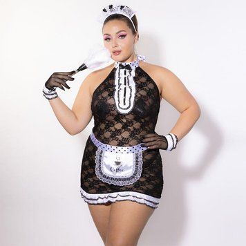Эротический костюм горничной JSY P61107 Plus Size 2536120121 фото