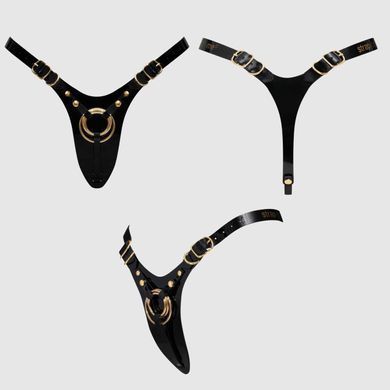 Трусики для страпона Strap-On-Me Leatherette Harness Fabulous - One Size - Black Glossy 2793920710 фото