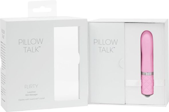 Роскошный вибратор PILLOW TALK - Flirty Pink с кристаллом Swarovski, гибкая головка 1259127548 фото
