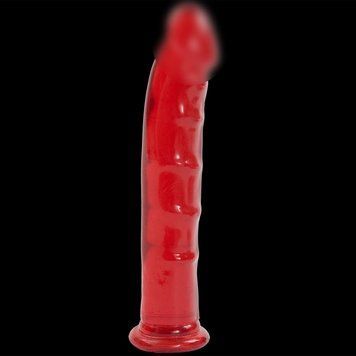 Фалоімітатор Doc Johnson Jelly Jewels Dong & Suction Cup Red, діаметр 3,6см, антибактеріальний ПВХ Feromon 1259135757 фото
