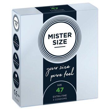 Презервативы Mister Size - pure feel - 47 (3 condoms), толщина 0,05 мм 1861338867 фото