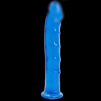 Фалоімітатор Doc Johnson Jelly Jewels Dong & Suction Cup Blue, діаметр 3,6см, антибактеріальний ПВХ Feromon 1259135758 фото