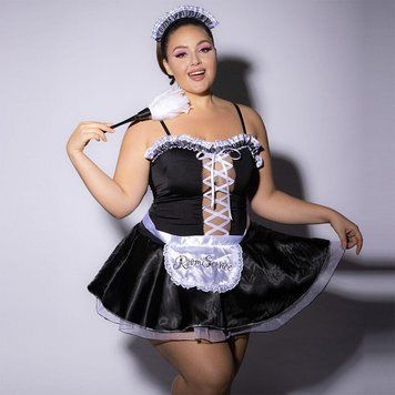 Эротический костюм горничной JSY P61110 Plus Size 2536120123 фото