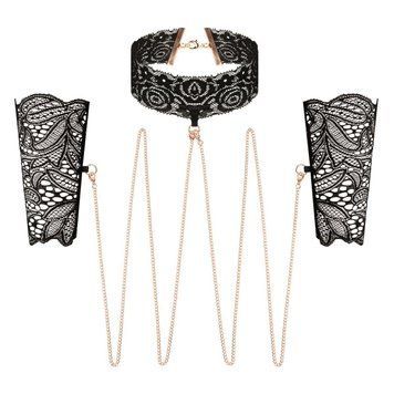 Мереживні наручники та комір Rosy Gold Lace Cuffs and Collar Чорний One Size ( SX1196 ) 2425404913 фото