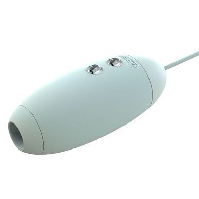 Вакуумний стимулятор з віброяйцем 2-в-1 KisToy Miss VV Cyan Feromon 1259153107 фото