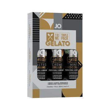 Набор JO Tri-Me Triple Pack &mdash; Gelato (3&times;30 мл) три разных вкуса серии Джелато 1259133131 фото