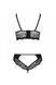 Комплект з еко-шкіри з мереживом: бра і трусики Loona Set black S/M - Passion Feromon 1543861707 фото 6