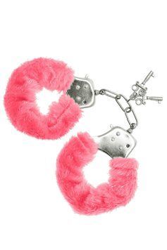 Наручники S Pleasures Furry Cuffs Pink з пухнастим оздобленням, 2 ключі в комплекті 2580332904 фото