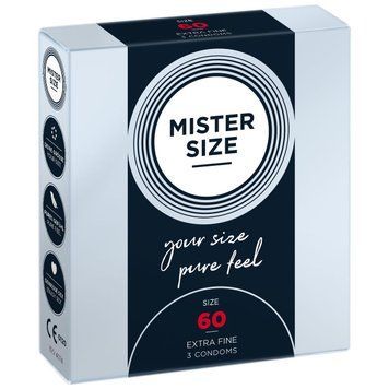 Презервативы Mister Size - pure feel - 60 (3 condoms), толщина 0,05 мм 1861338871 фото