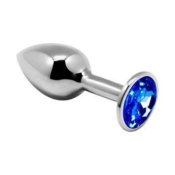 Металлическая анальная пробка с кристаллом Alive Mini Metal Butt Plug Blue L 1628000191 фото