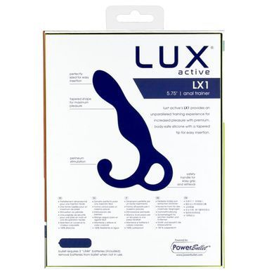 Массажер простаты Lux Active LX1 Anal Trainer 5.75&Prime;, Dark Blue, вибропуля в комплекте 1708504263 фото