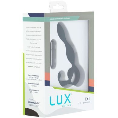 Массажер простаты Lux Active LX1 Anal Trainer 5.75&Prime;, Dark Blue, вибропуля в комплекте 1708504263 фото