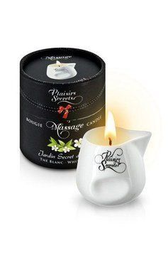 Масажна свічка Plaisirs Secrets White Tea (80 мл) подарункова упаковка, керамічна посудина ( SO1858 ) Feromon 1259133454 фото