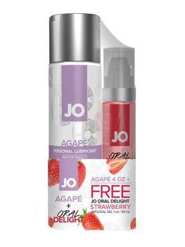 Комплект JO GWP &mdash; Agape 120 мл & Oral Delight &mdash; Strawberry 30 мл (SO6770) 1703261521 фото