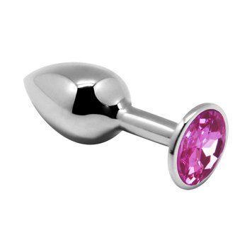 Металлическая анальная пробка с кристаллом Alive Mini Metal Butt Plug Pink L 1628000192 фото