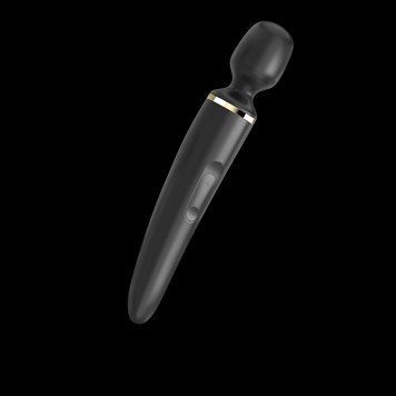 Вібромасажер Satisfyer Wand-er Woman (Black/Gold), водонепроникний, потужний, розмір XXL Feromon 1259126825 фото