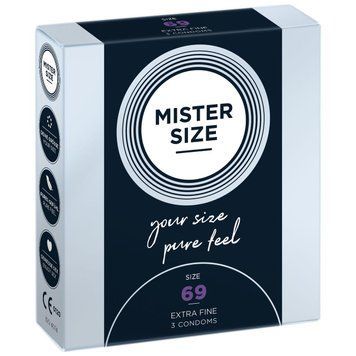 Презервативы Mister Size - pure feel - 69 (3 condoms), толщина 0,05 мм 1861338873 фото