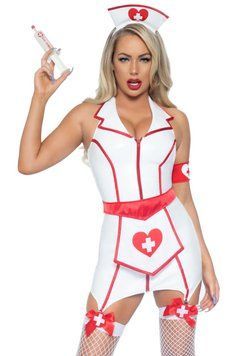 (SALE) Leg Avenue Vinyl ER Hottie XS 1961761002 фото
