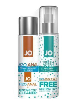 Комплект JO GWP &mdash; ANAL H2O Lubricant 120 мл + Misting Toy Cleaner 120 мл (SO6772) 1703261523 фото