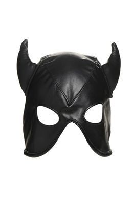 Маска Master Series Dungeon Demon Bondage Mask with Horns - Black 2035682481 фото