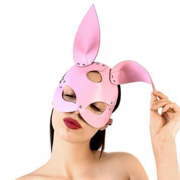 Шкіряна маска Зайчики Art of Sex Bunny mask Рожевий Універсальний (SO9647) 2135514684 фото