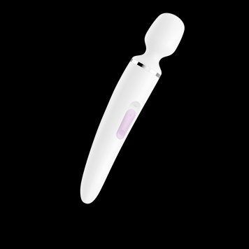 Вібромасажер Satisfyer Wand-er Woman (White/Chrome), водонепроникний, потужний, розмір XXL Feromon 1259126827 фото