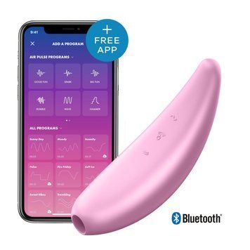 Потужний вакуумний кліторальний стимулятор Satisfyer Curvy 3+ з керуванням через інтернет Feromon 1279909412 фото