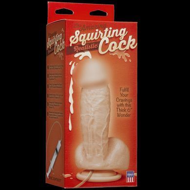 Кончающий фалоімітатор Doc Johnson The Amazing Squirting Realistic Cock, ПВХ, діаметр 5,1 см Feromon 1259135728 фото