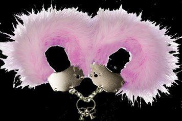 Наручники металеві Adrien Lastic Handcuffs Pink з рожевим пухнастим оздобленням Feromon 1259123866 фото