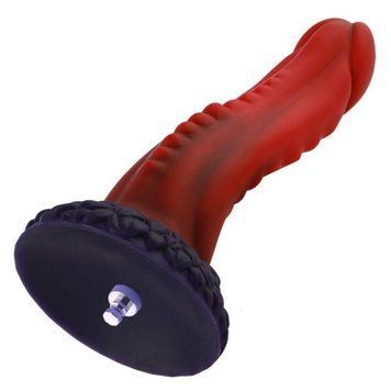 Силиконовый дилдо Hismith 8.35" Curved Silicone Dildo Red Monster Series 2236905018 фото