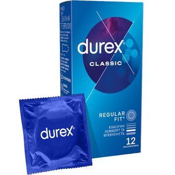 Презервативы латексные с силиконовой смазкой Durex Classic 12 шт ( 280-003 ) 2432960965 фото