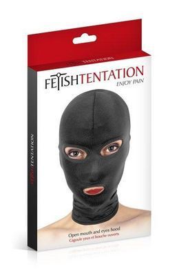 Капюшон для БДСМ з відкритими очима і ротом Fetish Tentation Open Mouth and Eyes Hood Feromon 1261365024 фото