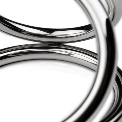 Потрійне ерекційне кільце Sinner Gear Unbendable - Triad Chamber Metal Cock and Ball Ring - Large Feromon 1405489344 фото