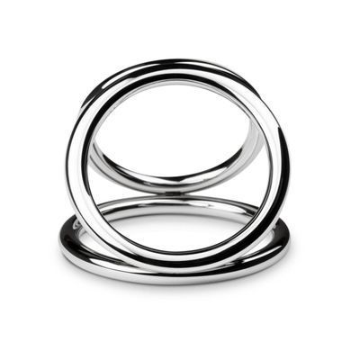 Потрійне ерекційне кільце Sinner Gear Unbendable - Triad Chamber Metal Cock and Ball Ring - Large Feromon 1405489344 фото