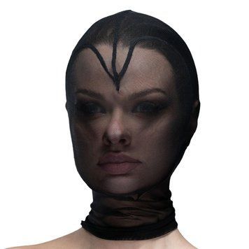 Маска сердце сетка с полностью закрытым лицом Feral Feelings - Hearts Mask Black/Black 2077728601 фото