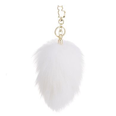 Металлическая анальная пробка Кроличий хвост LOCKINK SEVANDA White Bunny-Tail Anal Rose-shape Plug 2376730514 фото