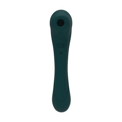 Вибратор и вакуумный клиторальный стимулятор 2-в-1 Alive Quiver Teal обновленная модель 1629441777 фото
